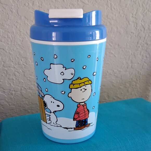 ZAK Winter Themed Peanuts Gang 12oz Drink Tumbler - Picture 2 of 16